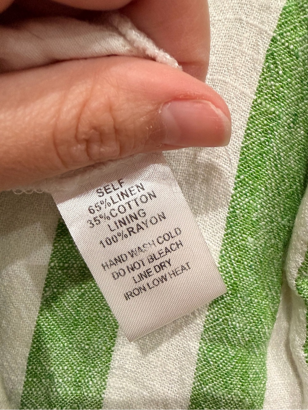 Lulus - Linnea Green and White Striped Ruffled Button Front Dress - Size: S - Picture 9 of 10